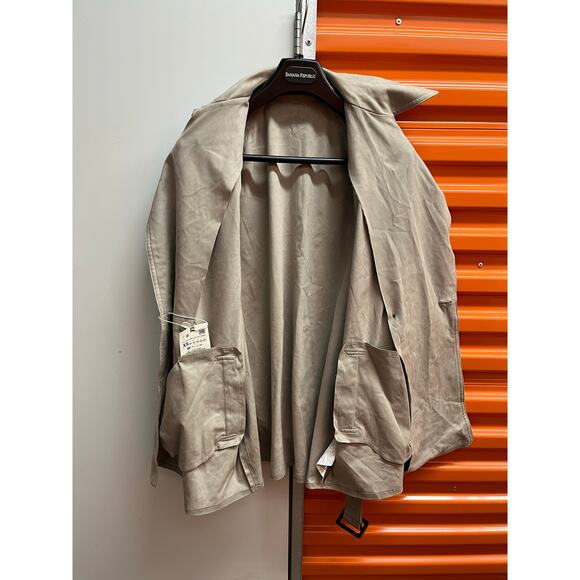 Zara - Faux Suede Trench Coat / XS / Tan / NWT - Picture 5 of 7